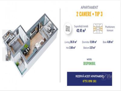 Apartament 2 camere - Dacia Complex Nou Locuinte - Dacia