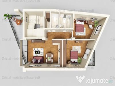 Apartament 3 camere, bloc nou, terasa generoasa