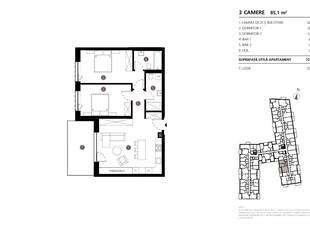 ERA by HEXAGON - Apartament 3 camere, finisat