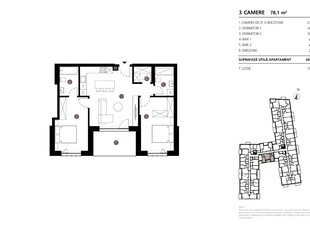 ERA by HEXAGON - Apartament 3 camere, finisat