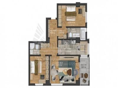 Apartament nou, 3 camere decomandat, 74 mp, Pacurari, de vanzare, Carpet, Cod 140876