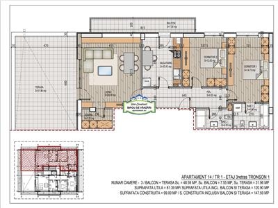 3 camere, Pallady, terasa generoasa, decomandat, finisaje la alegere,