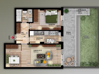 Apartament 2 Camere + Curte Nicolae Grigorescu, comision 0