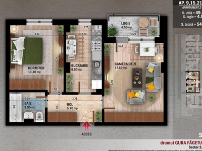 Promo Apartament 2 camere decomandate Th. Pallady Titan
