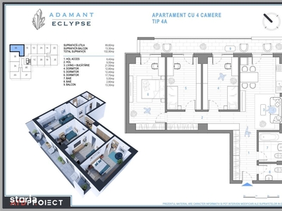 ADAMANT ECLYPSE, 4 camere, TIP 4A, 102.9mp, CUG-BRD