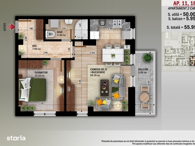Apartament 2 camere, Finisaje Premium, Comision 0