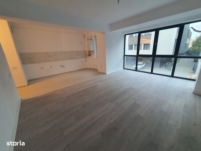 Apartament 1 camera, finisat, partial mobilat, parter, curte privata