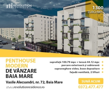 COMISION 0% -Apartamente 3 camere-str.Vasile Alecsandri 72D, Baia Mare