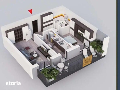 Apartament cu 3 camere decomandate confort 0, in zona FALEZA NORD