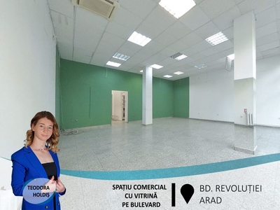 Spațiu comercial de 90 m2 utili, cu vitrină, pe Bulevardul Revoluției