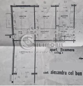 Alexandru cel Bun Piata Voievozilor, 3 camere, vedere panoramica