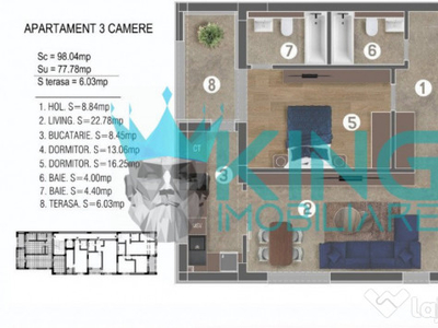 Cavar Residence-Dealul Cucului | 3 camere | 2 bai | etaj 2 |