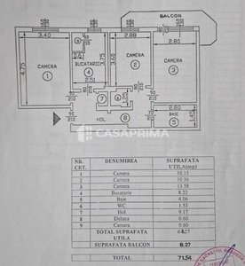 Ocazie!! Apartament cu 3 camere, decomandat, 72 mp, Pacurari-Alpha Bank!!