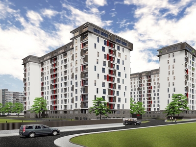 Plaza Residence – schița apartament cu 2 camere apartament camere de la 65.3m2