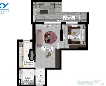 Rahova-Oxy Residence 2 camere Tip 7 mobilat/utilat
