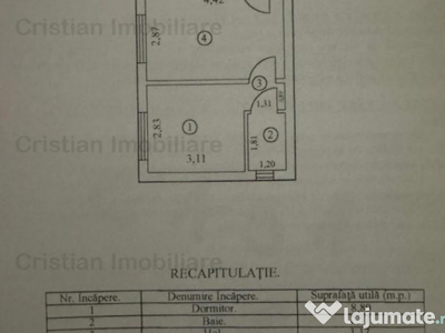 AP 2 camere, zona Viziru 2, Etaj 2, termopan, usa metal, LIB