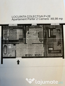 Apartament cu 2 camere în Popești Leordeni central