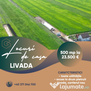 Locuri de casa in Livada, 500 mp, comision 0%