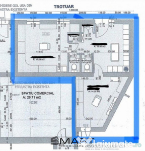 Spatiu comercial, cabinet medical 55mp zona Ramada