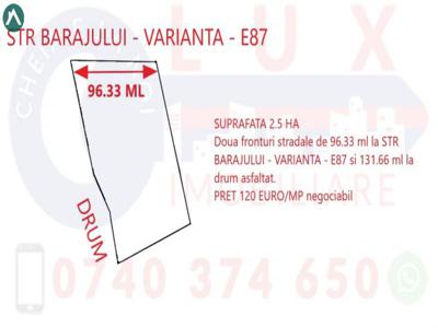 ID 7557 Teren amplasat pe Str Barajului (VARIANTA - E87)