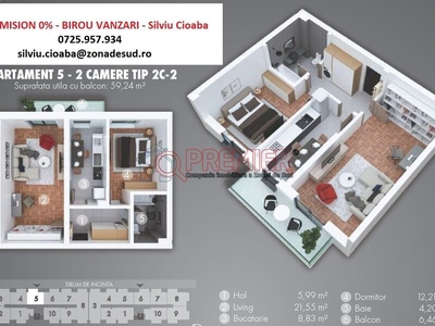 Apartament 2 camere Berceni Acte gata