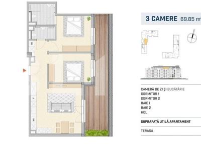 Apartament 3 camere, finisat, SEMICENTRAL!!