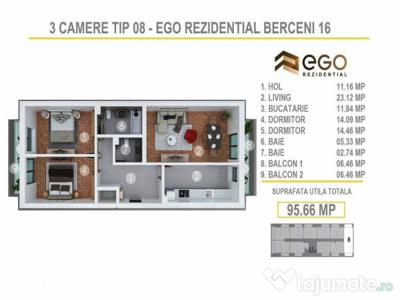 PROMO 3 Camere Tip 08 - EGO Berceni 16