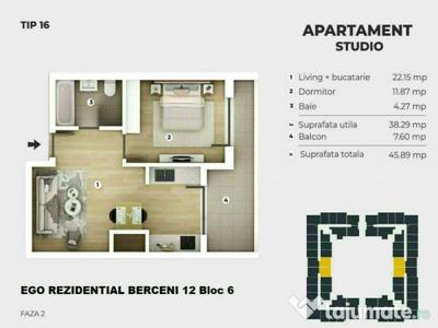 Studio cu 2 camere la pret PROMO - multiple beneficii!