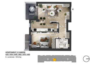 Apartament 2 camere | Pipera Plaza | 2 Terase | Bloc Fina...