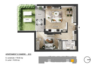 Apartament 2 camere | Pipera Plaza| Curte privata | Bloc ...