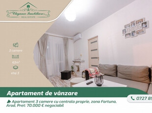 Apartament 3 camere cu centrala proprie