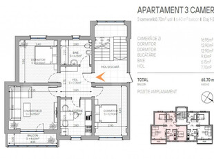 Apartament 3 camere Schitul Duca