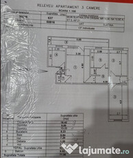 Apartament 3 camere, zona centrală, Crisan, nerenovat