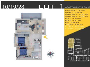 Ap 2 camere spatios cu mutare rapida avans 15% Parcul Teilor