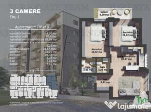 Grand Arena | Apartament 3 camere | 66.81mp